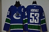 Canucks 53 Bo Horvat Blue Adidas Jersey,baseball caps,new era cap wholesale,wholesale hats